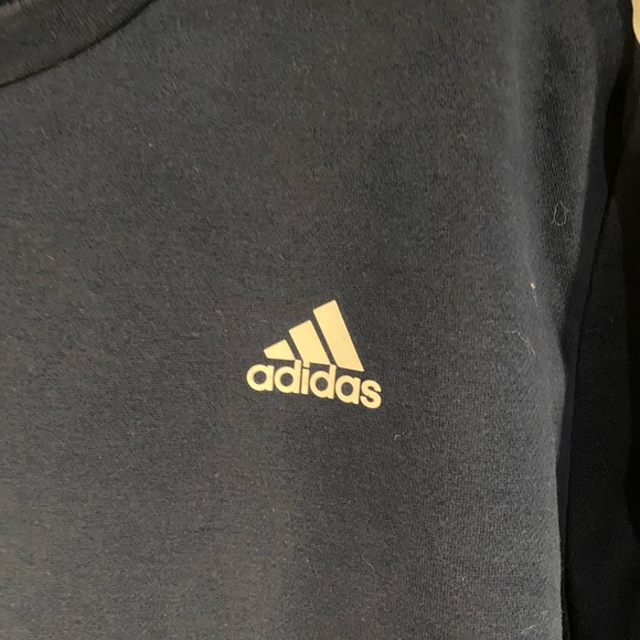 Navy Blue Adidas Sweater Crewneck Size Medium - Picture 2 of 6